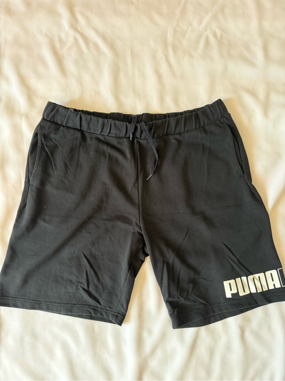 PUMA Men’s Black Athletic Shorts Drawstring Pockets XXl Regular Fit
